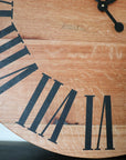 Simple Large Quartersawn Red Oak Wall Clock with and Roman Numerals