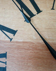 Simple Large Quartersawn Red Oak Wall Clock with and Roman Numerals