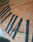 Simple Large Quartersawn Red Oak Wall Clock with and Roman Numerals