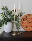 Locust Hardwood Large Wall Clock with Regular Numbers