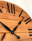 Large Alder Wall Clock Handmade Furniture in Iowa, USA