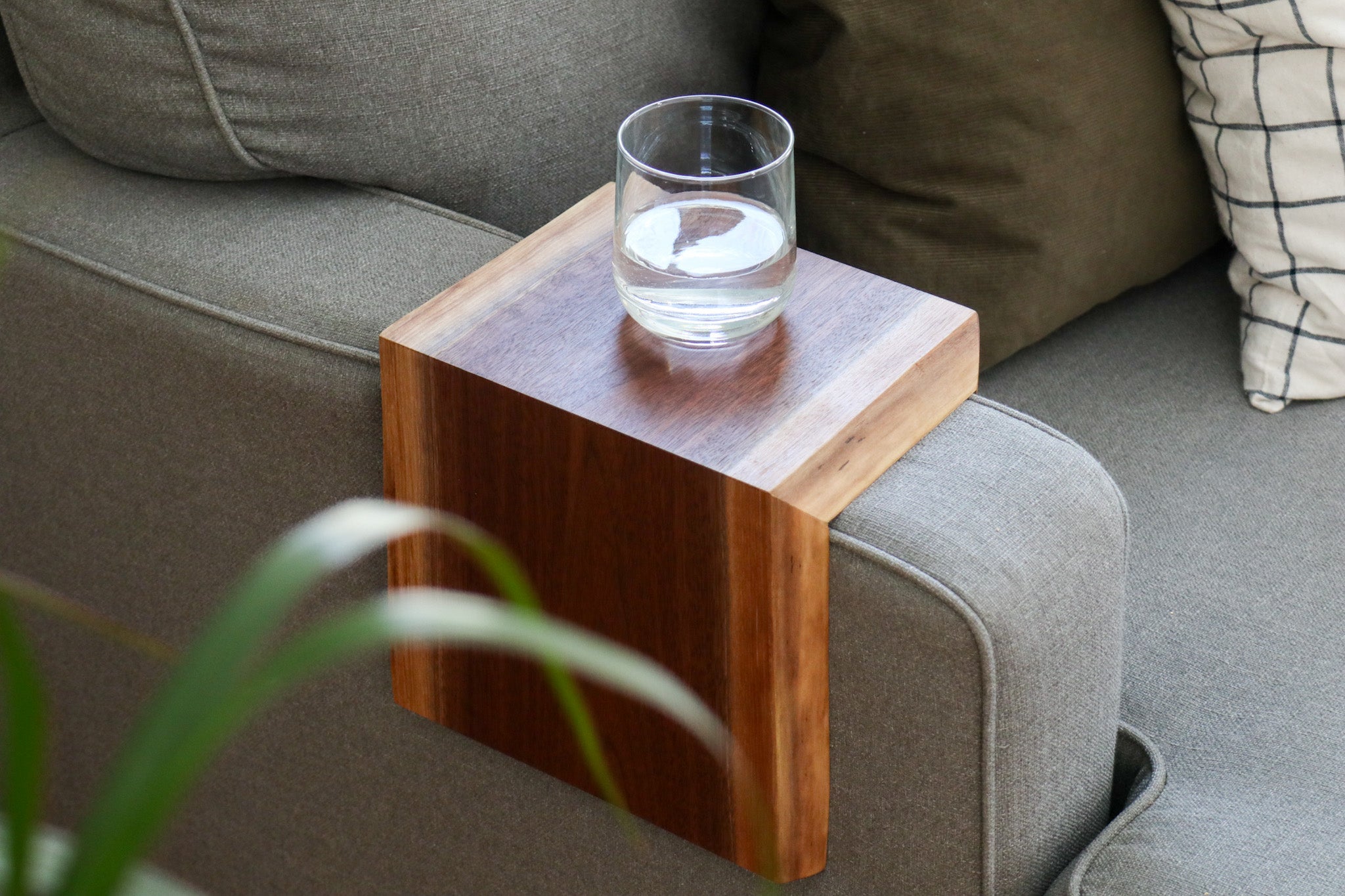 Live Edge Walnut Armrest Table