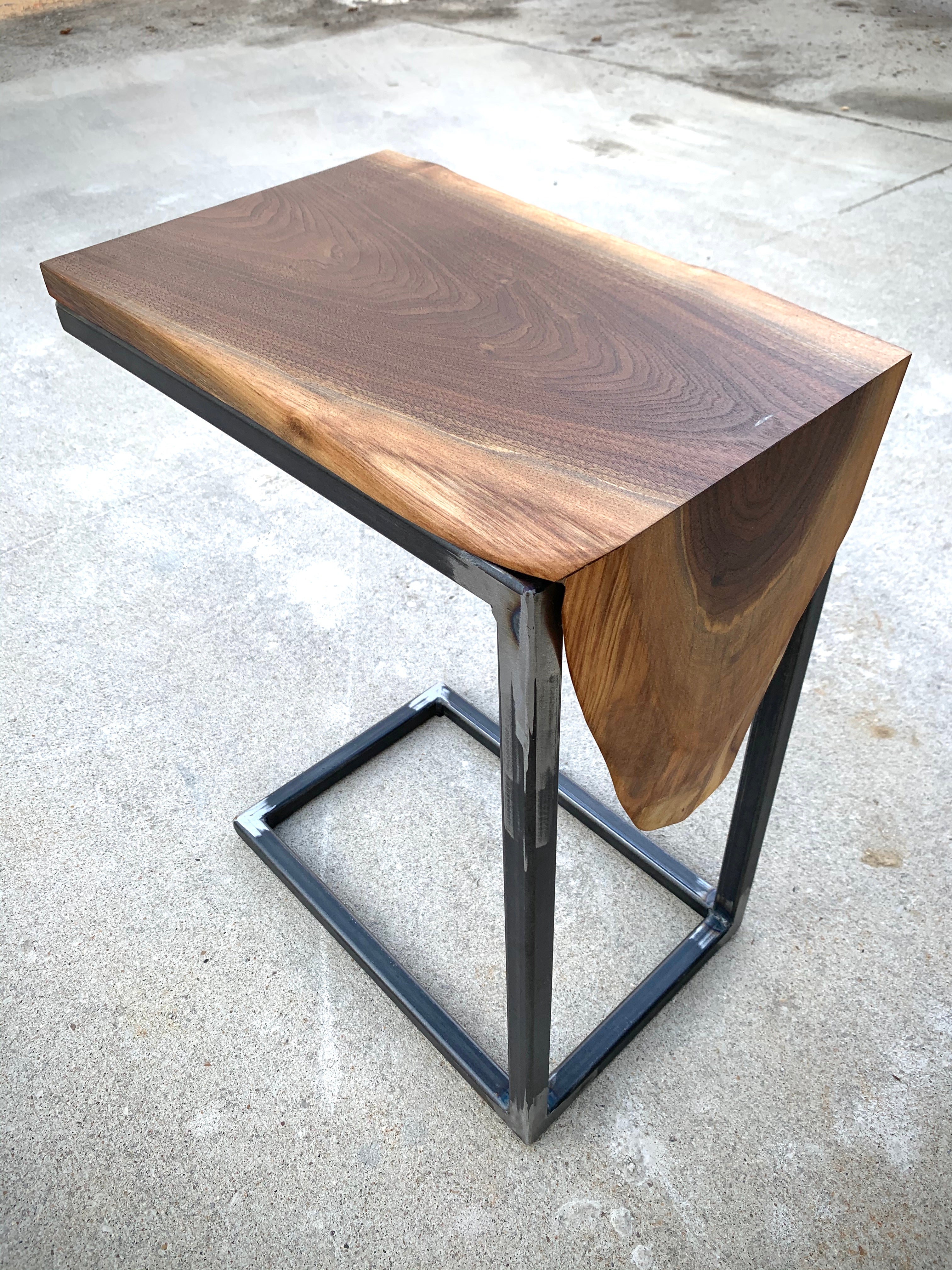 Waterfall Walnut Wood Laptop C Table