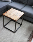 Spalted Maple Cube 18" Coffee Table, Side Table, Solid Wood Table - Hazel Oak Farms