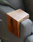 Live Edge White Oak Sofa Armrest Table