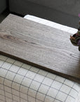 Black Hackberry Ottoman Foot Stool Table Handmade Furniture in Iowa, USA