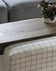 Black Hackberry Ottoman Foot Stool Table Handmade Furniture in Iowa, USA