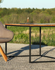 Modern Minimalist Ash Wood & Metal Drafting Writing Desk Table