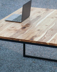 Modern Minimalist Ash Wood & Metal Drafting Writing Desk Table