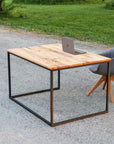 Modern Minimalist Ash Wood & Metal Drafting Writing Desk Table