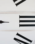 Simple White Lightly Distressed Large Wall Clock with Black Roman Numerals