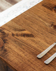 Classic Farmhouse Dining Table with Turned Legs Handmade Furniture in Iowa, USA