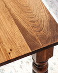 Classic Farmhouse Dining Table with Turned Legs Handmade Furniture in Iowa, USA