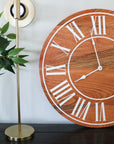 Locust Hardwood Large Wall Clock