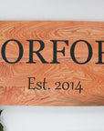 Last Name & Established Wedding Sign