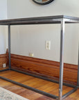 Modern Metal & Wood Console Entryway Table