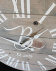 Large Customized Grey Wall Clock Handmade Furniture in Iowa, USA