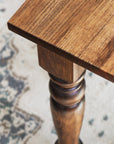 Classic Farmhouse Dining Table with Turned Legs Handmade Furniture in Iowa, USA