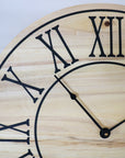 Soft Maple 18" Wood Clock with Black Roman Numerals (in stock)