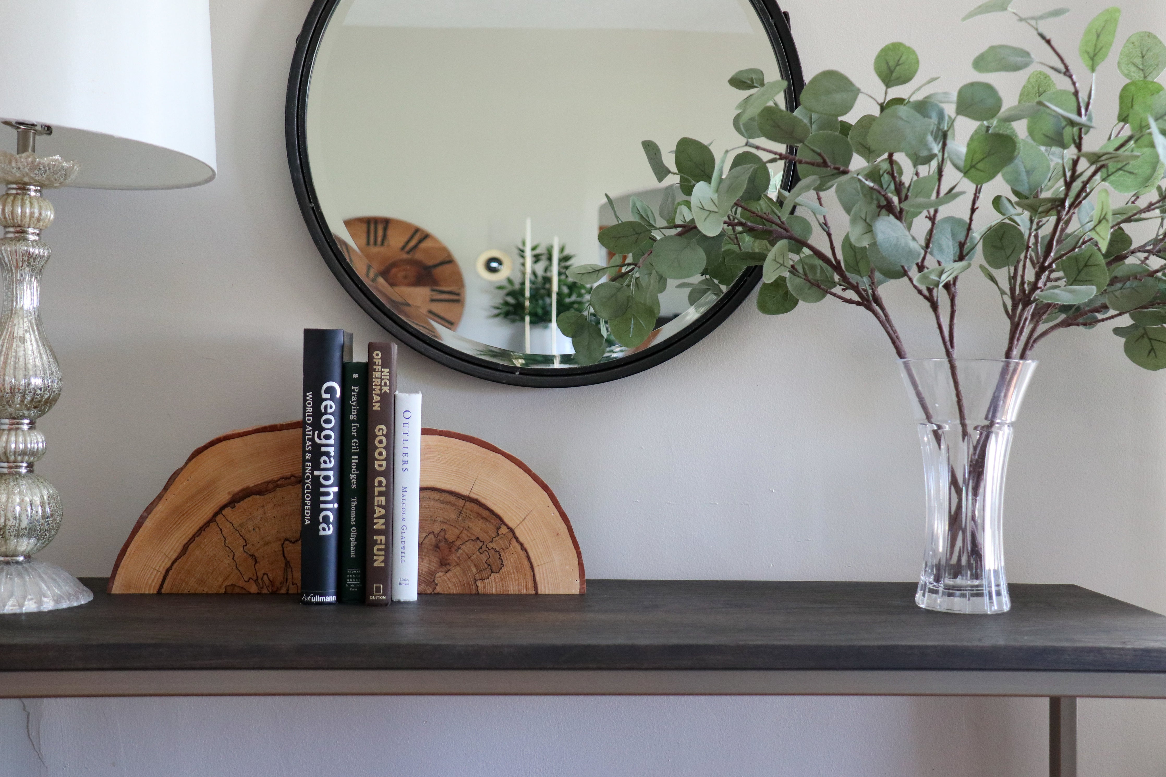 Spalted Hickory Solid Wood Bookends