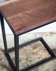 Live Edge Walnut Industrial Side C Table