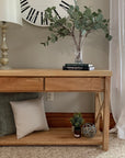Farmhouse Modern Style Maple Console Entry Table Handmade Furniture in Iowa, USA
