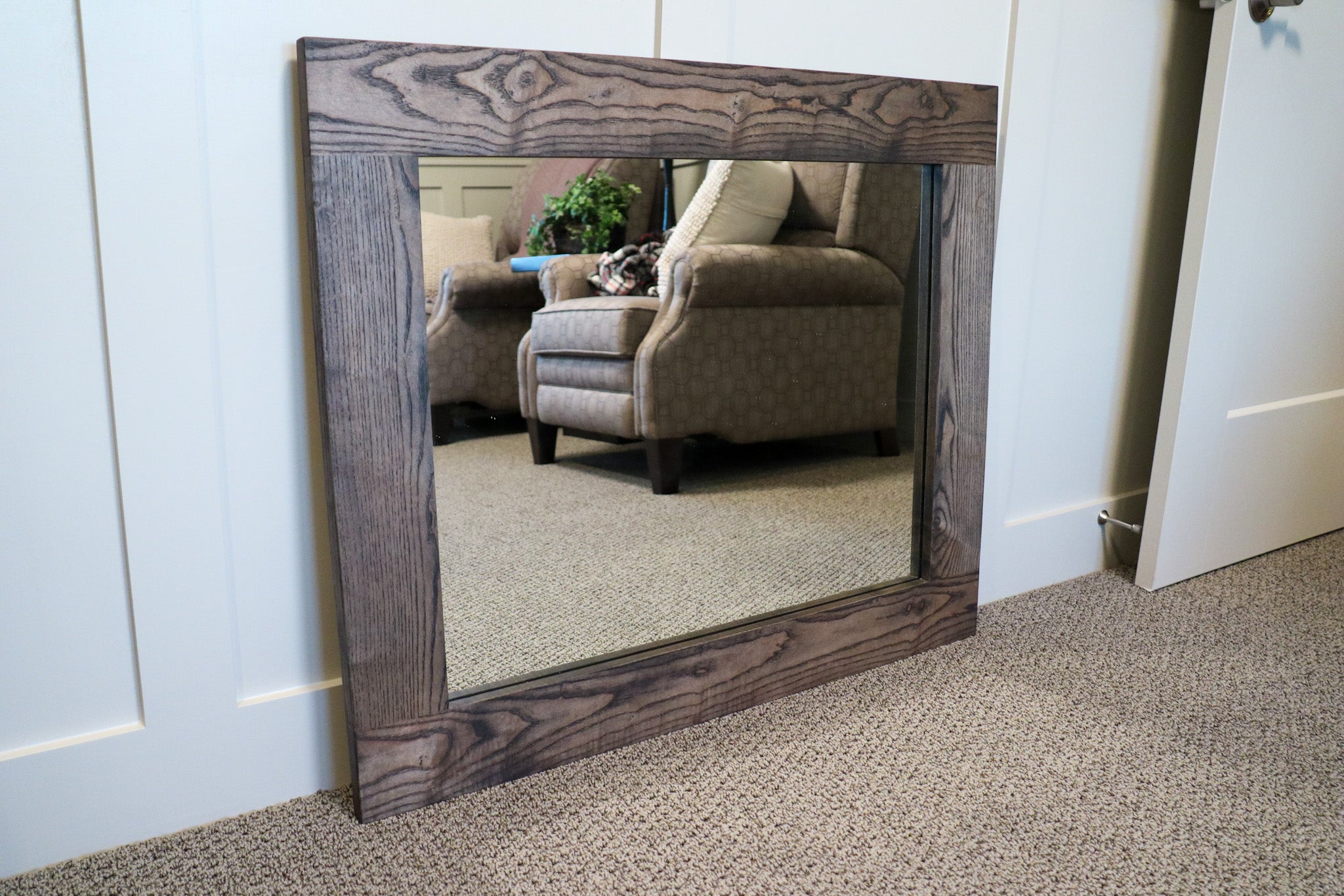 Custom Solid Ash Wood Mirror