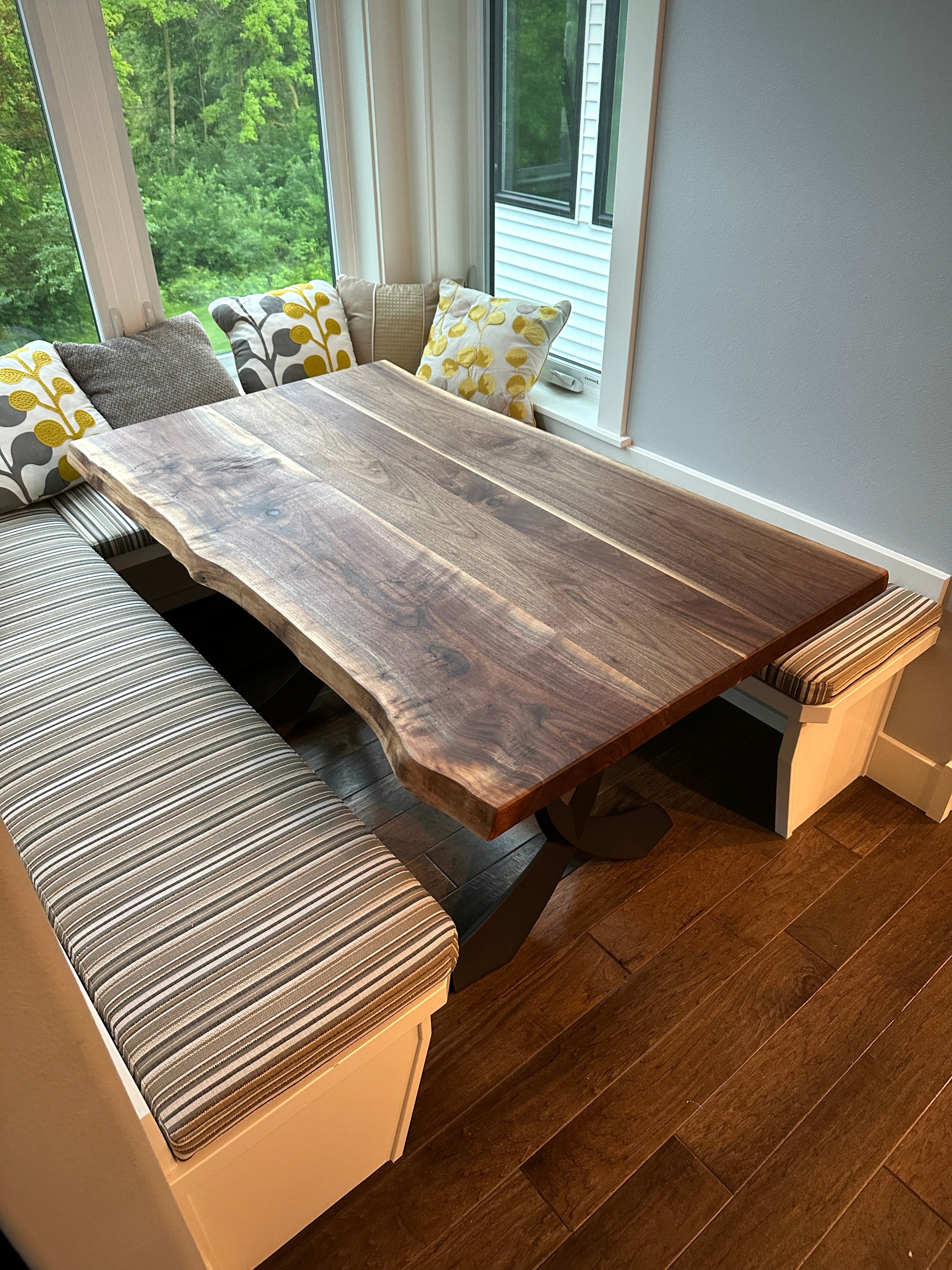 Live-edge Walnut Breakfast Nook Table