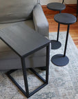 Round Black Ash Side Table