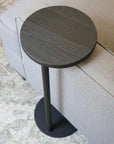 Round Black Ash Side Table