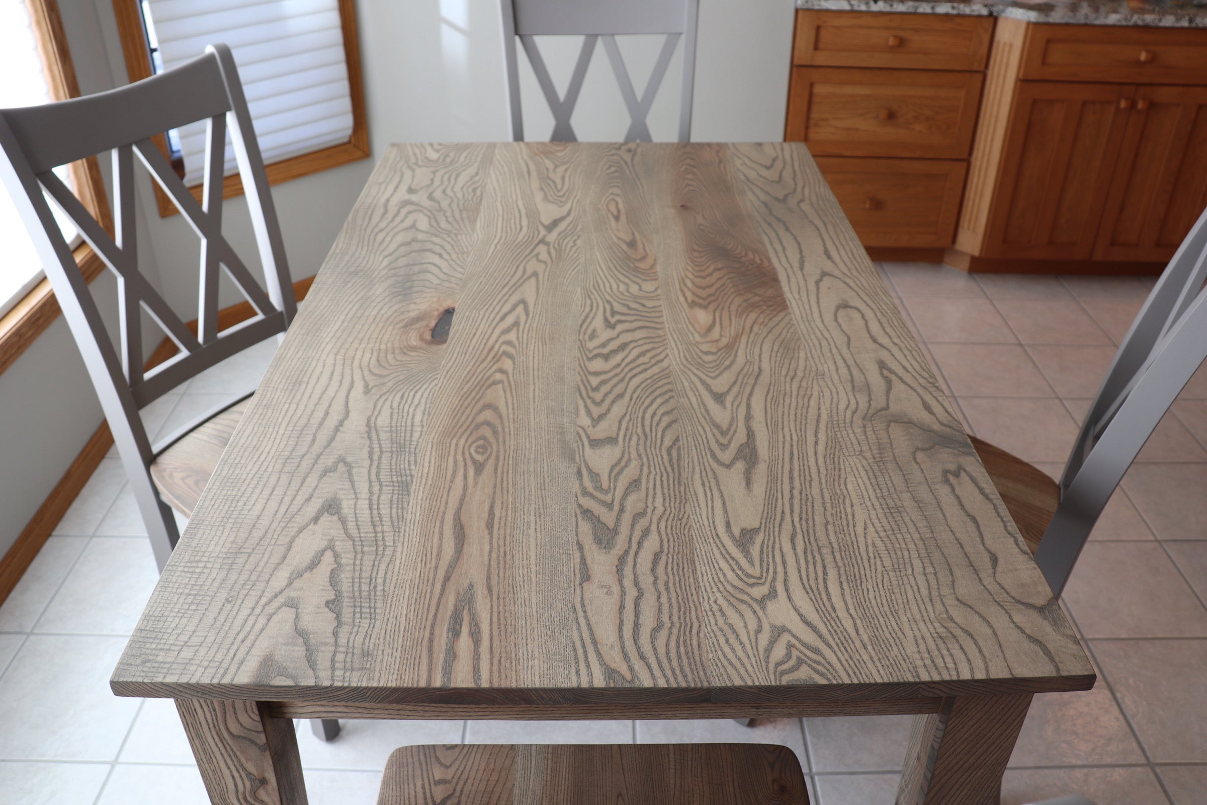 Ash Table and Chair set with tapered legs