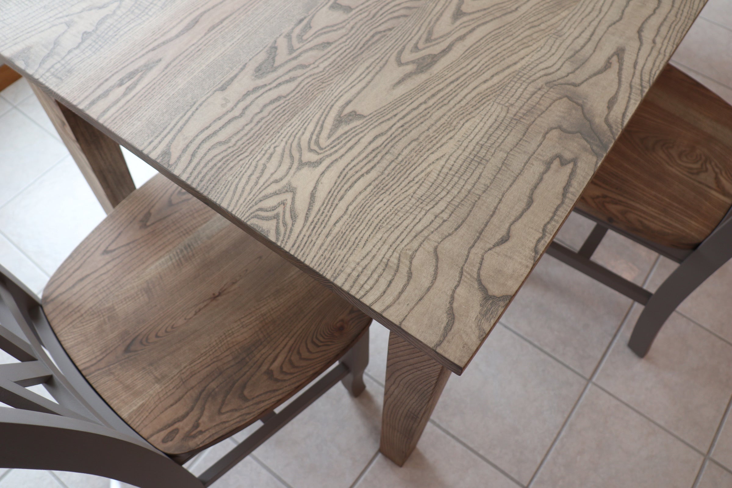 Ash Table and Chair set with tapered legs