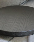 Round Black Ash Side Table