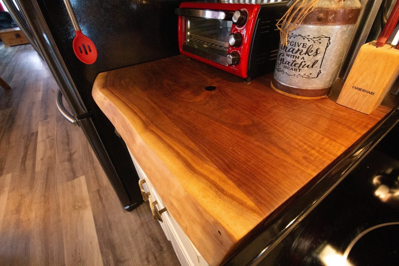 Live-Edge Walnut Countertops