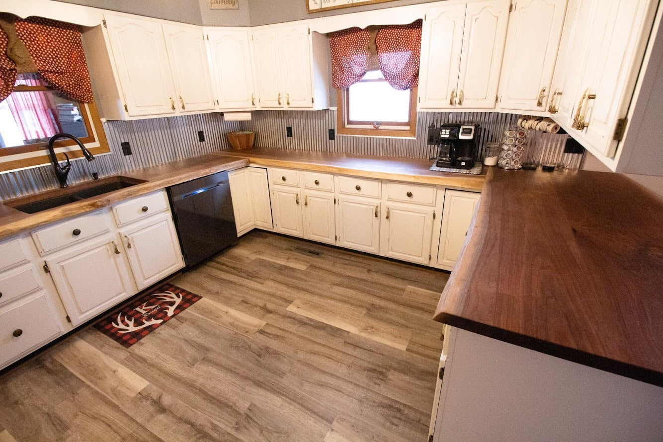 Live-Edge Walnut Countertops