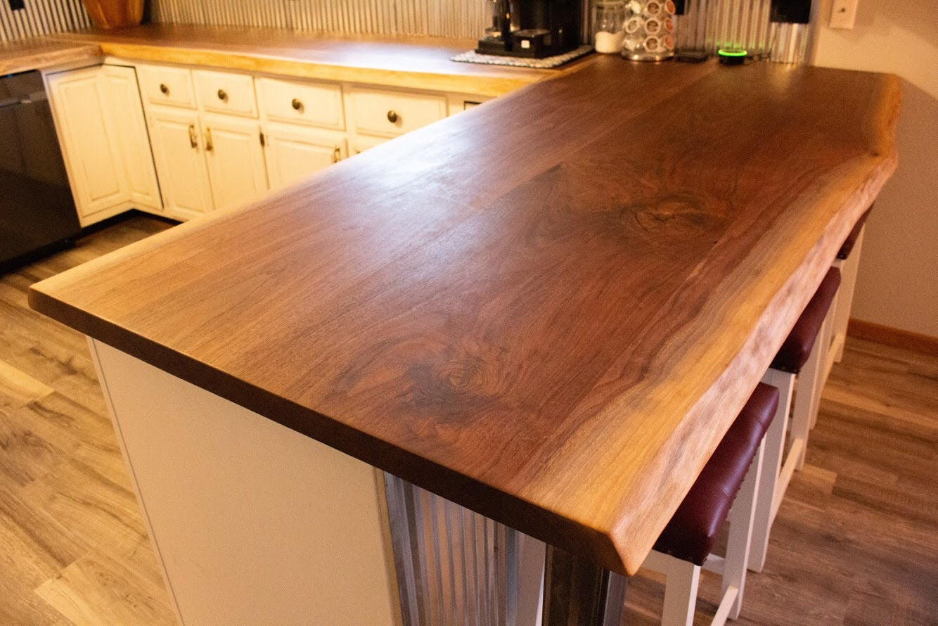 Live-Edge Walnut Countertops
