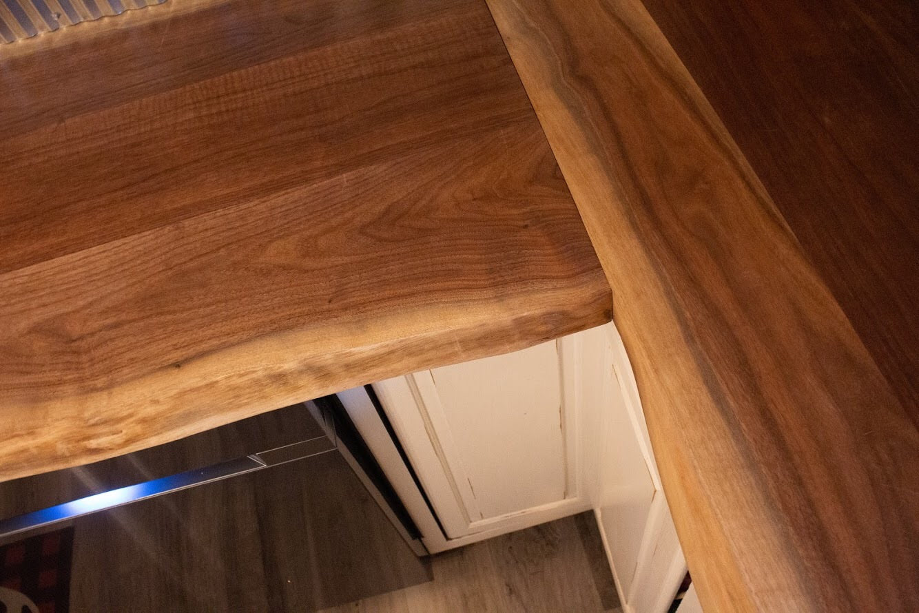 Live-Edge Walnut Countertops