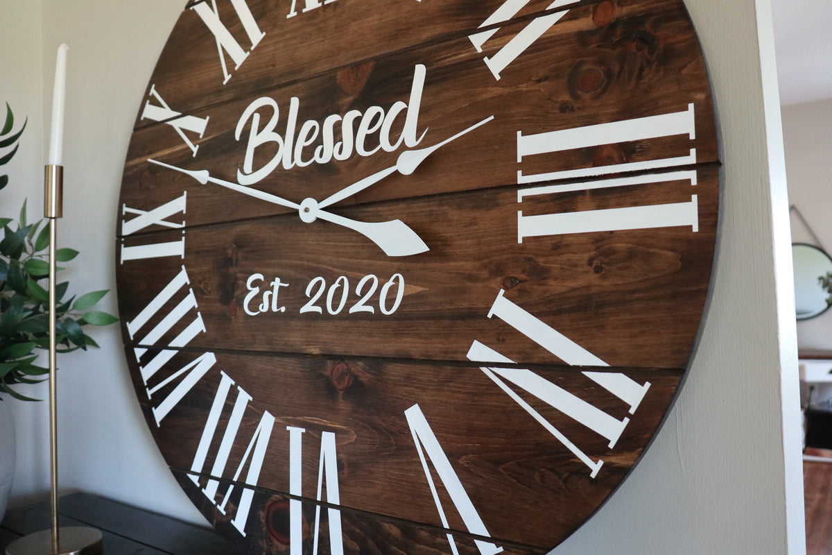 Custom Pine clock for Allen