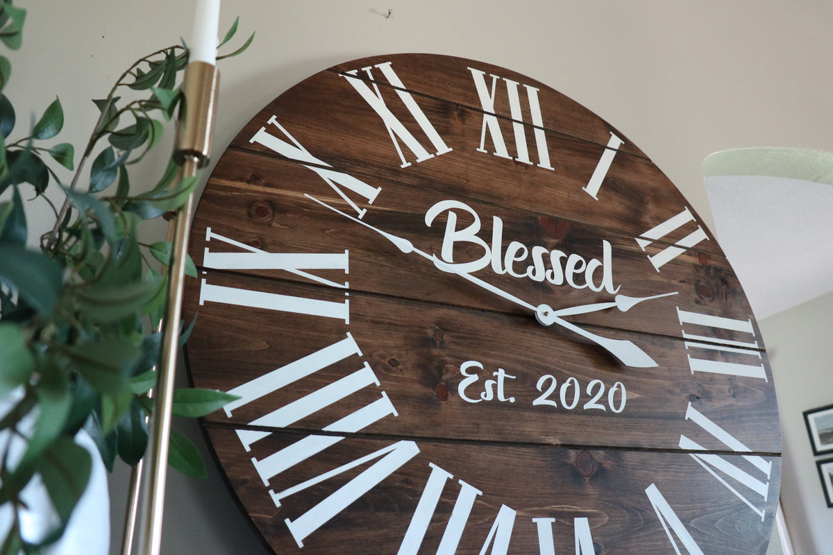 Custom Pine clock for Allen