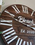 Custom Pine clock for Allen