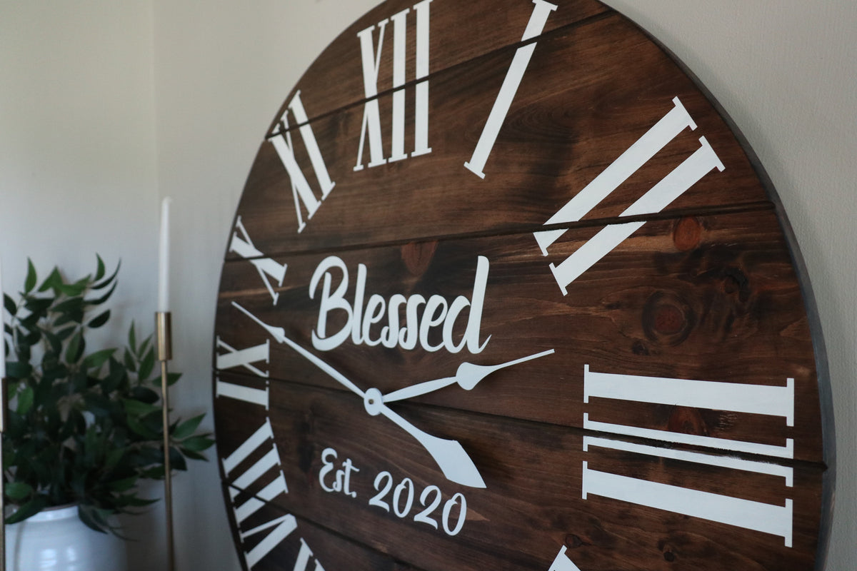 Custom Pine clock for Allen