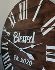 Custom Pine clock for Allen