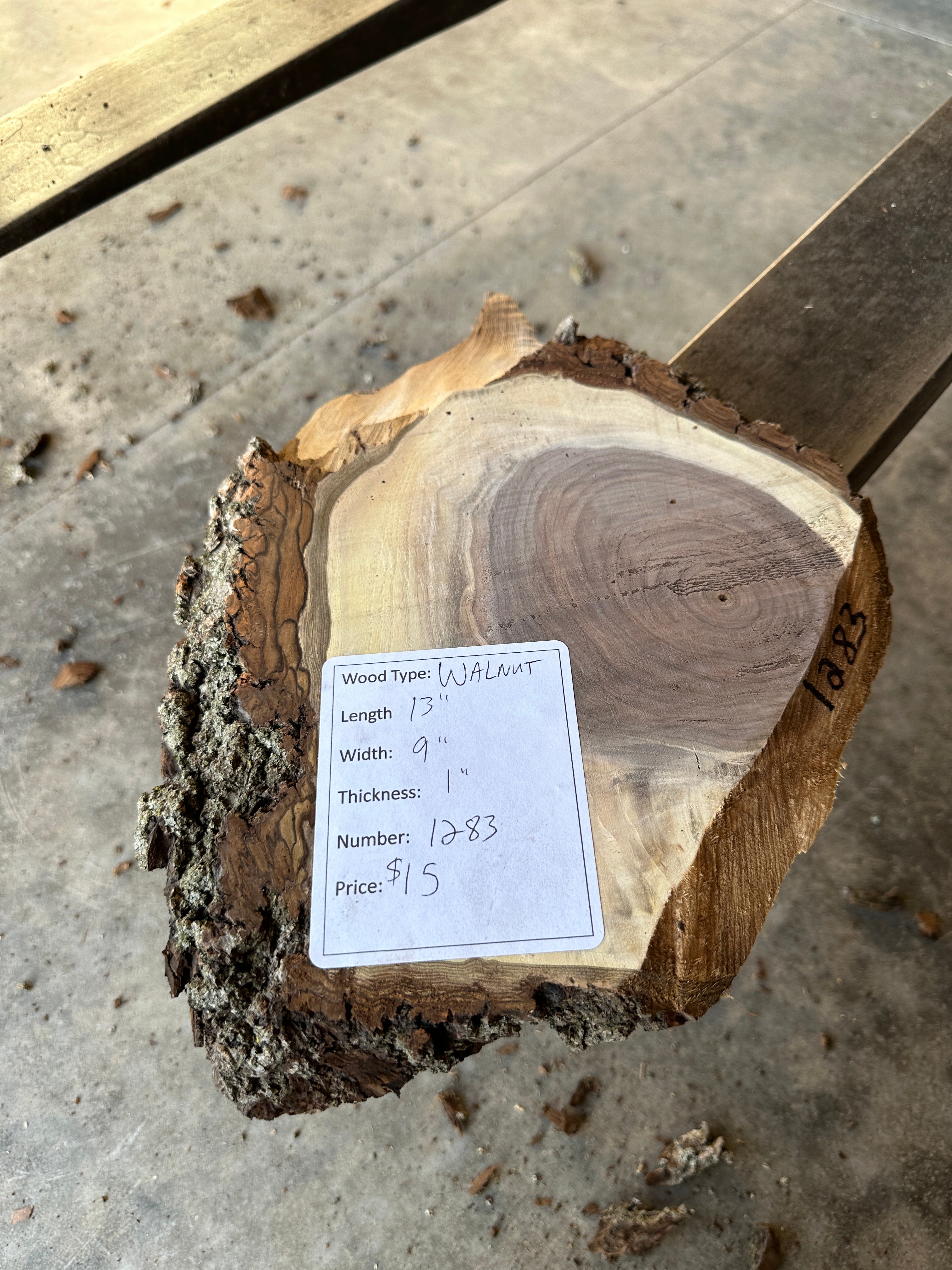 Black Walnut Live-edge slab 
