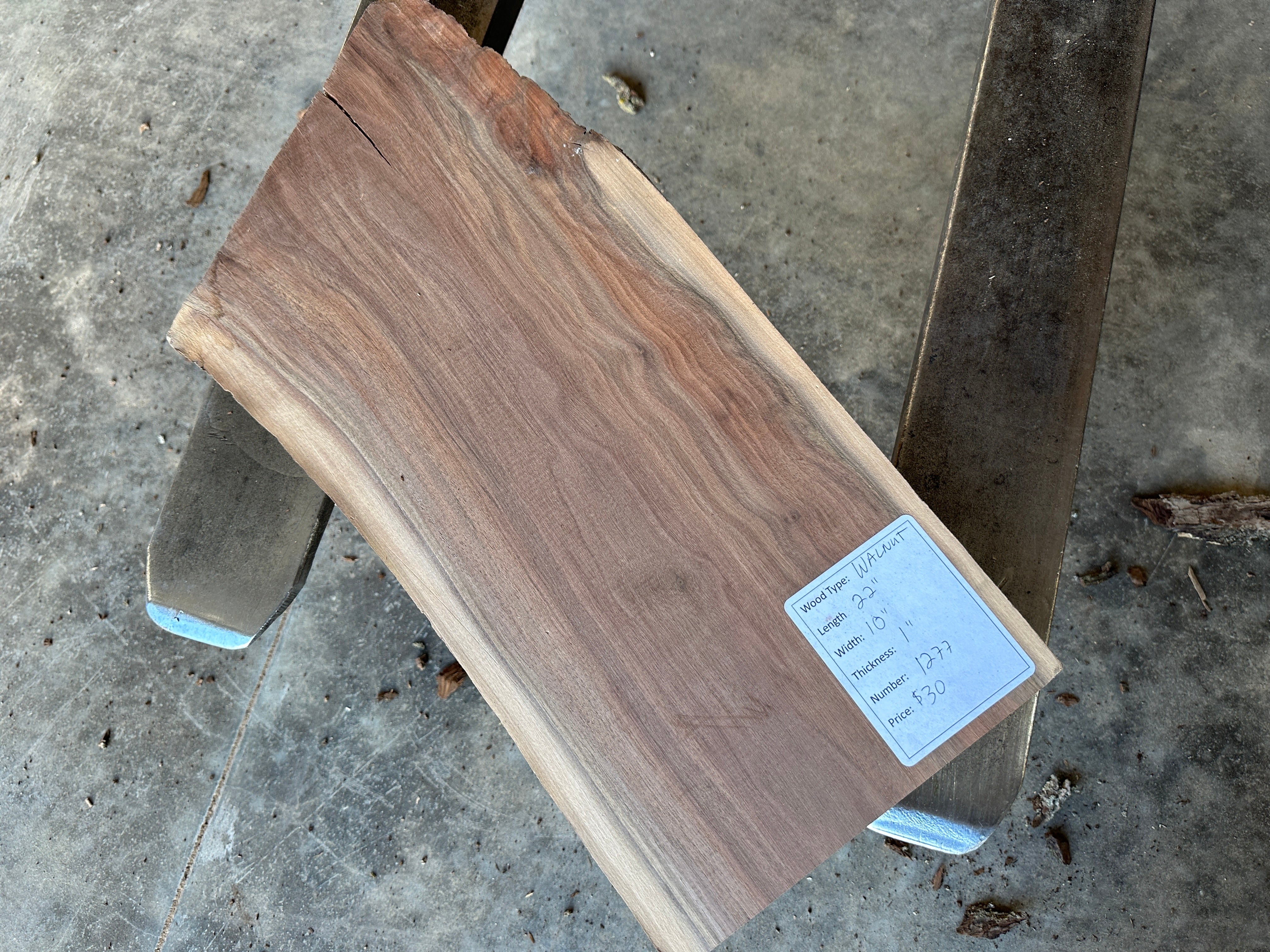 Black Walnut Live-edge slab 