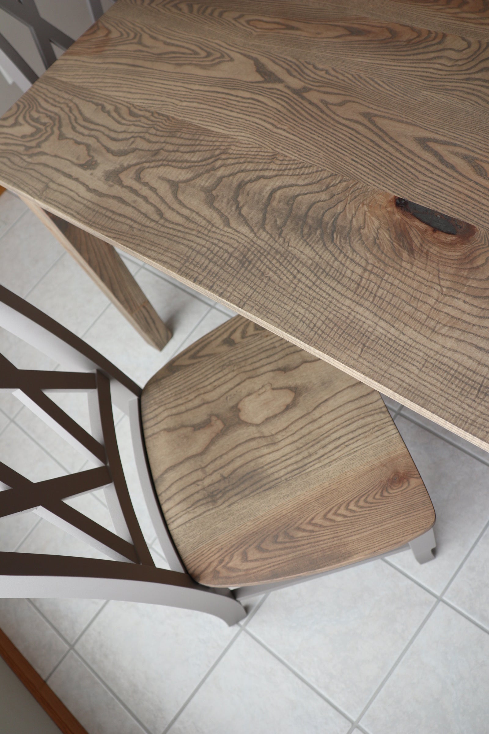 Ash Table and Chair set with tapered legs