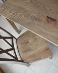 Ash Table and Chair set with tapered legs