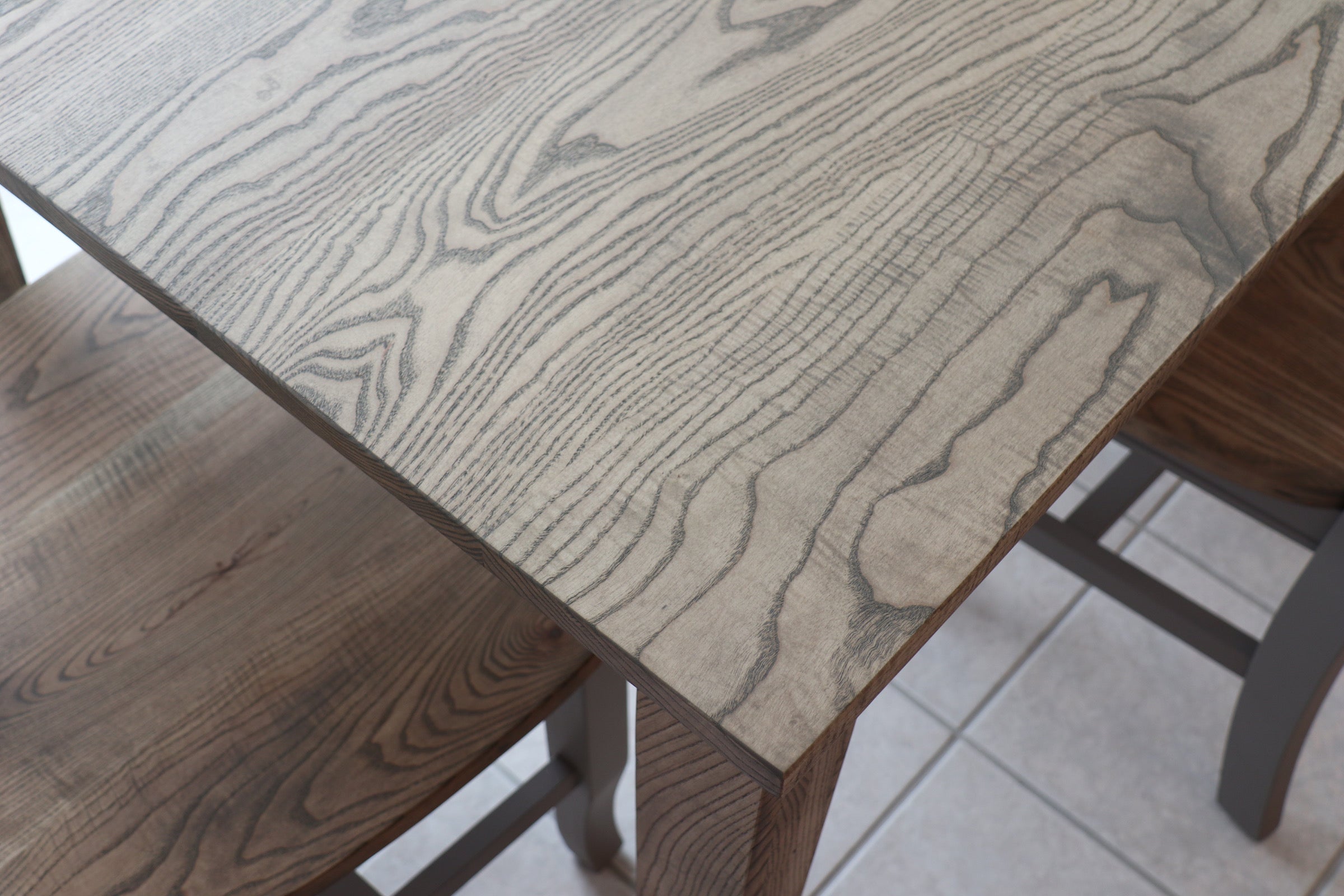 Ash Table and Chair set with tapered legs