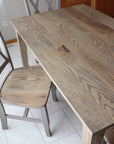 Ash Table and Chair set with tapered legs