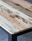 Spalted Maple Modern Shaker Dining Table, Flat Black Paint