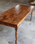 Alder Farmhouse Dining Table with 3" Narrow Legs - IN STOCK